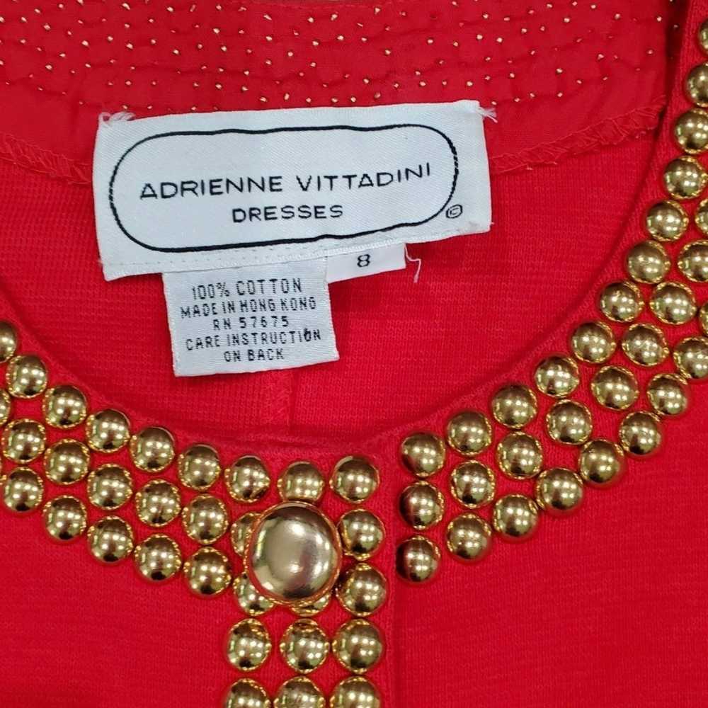 Vintage Adrienne Vittadini red Sequined skirt sui… - image 3