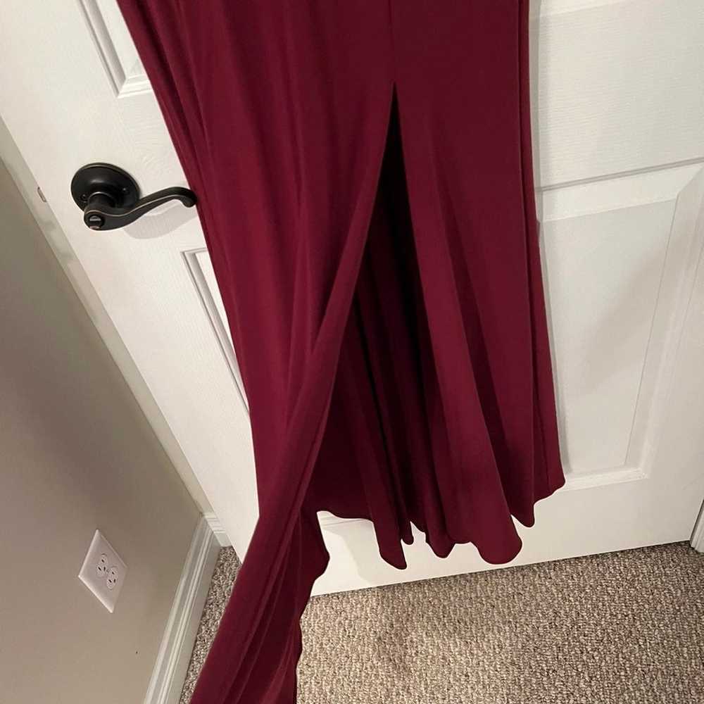 Long Burgundy Formal, Evening, Prom Dress - image 7