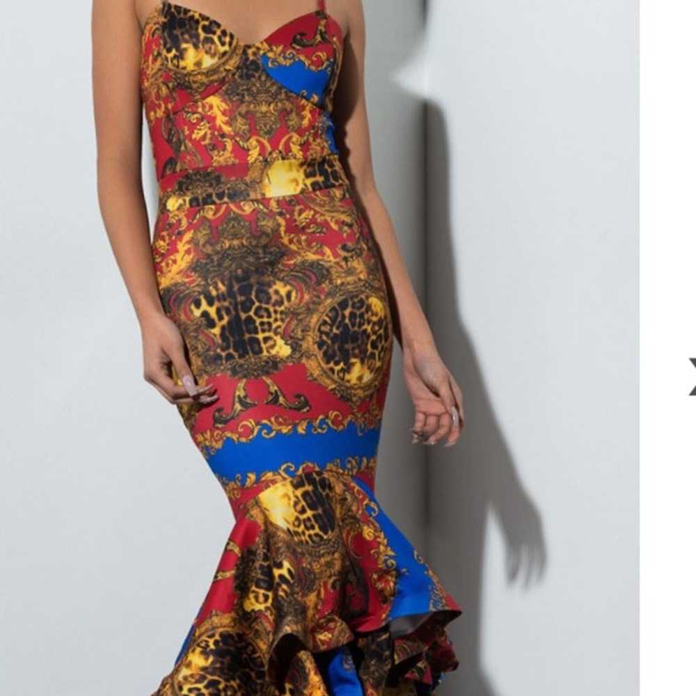 Beautiful Multicolor Gala/midi dress - image 1