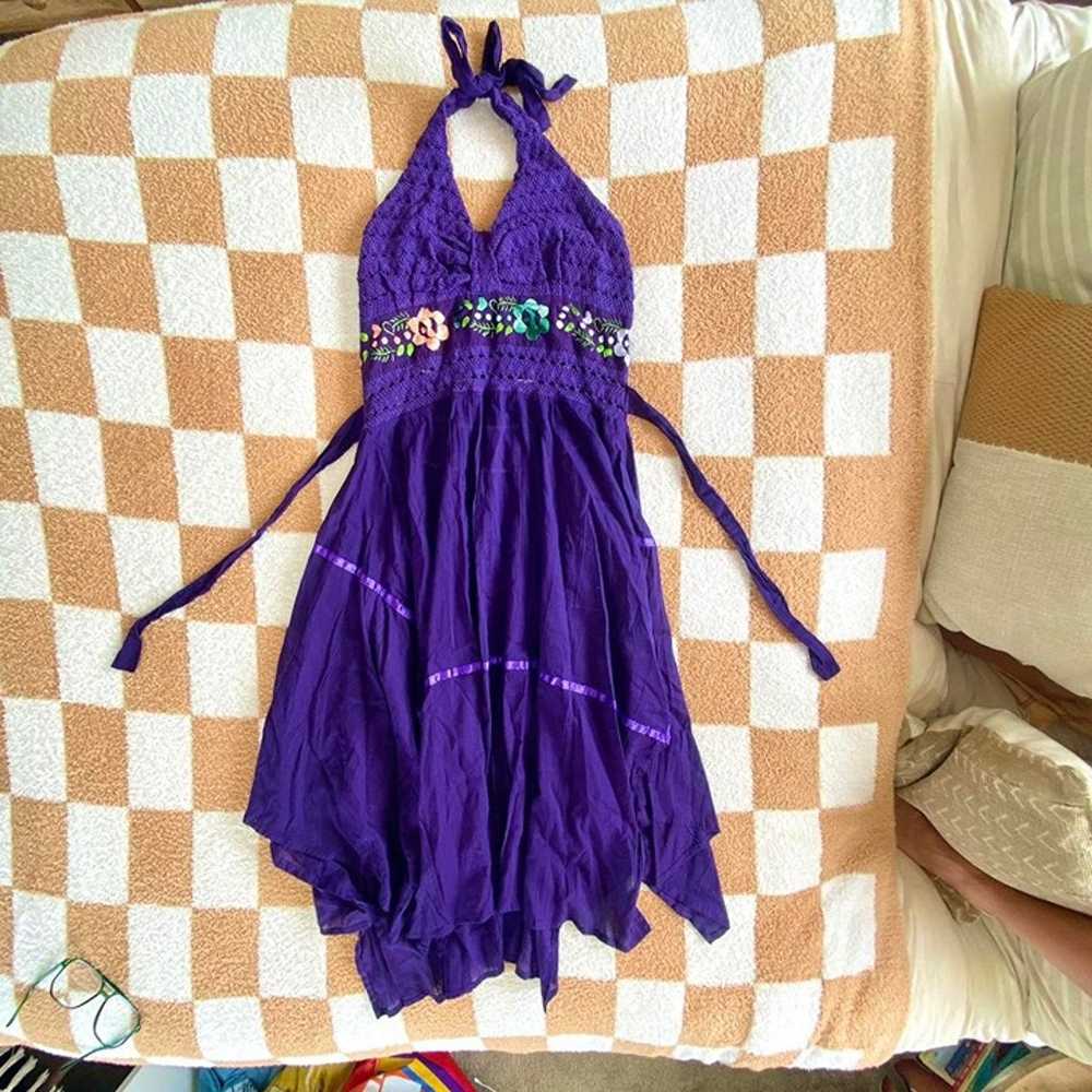 PURPLE FAIRY CROCHET DRESS FLORAL SUMMER SPRING S… - image 5