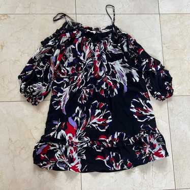 Parker NWOT Size Medium 100% Silk Floral Dress - image 1
