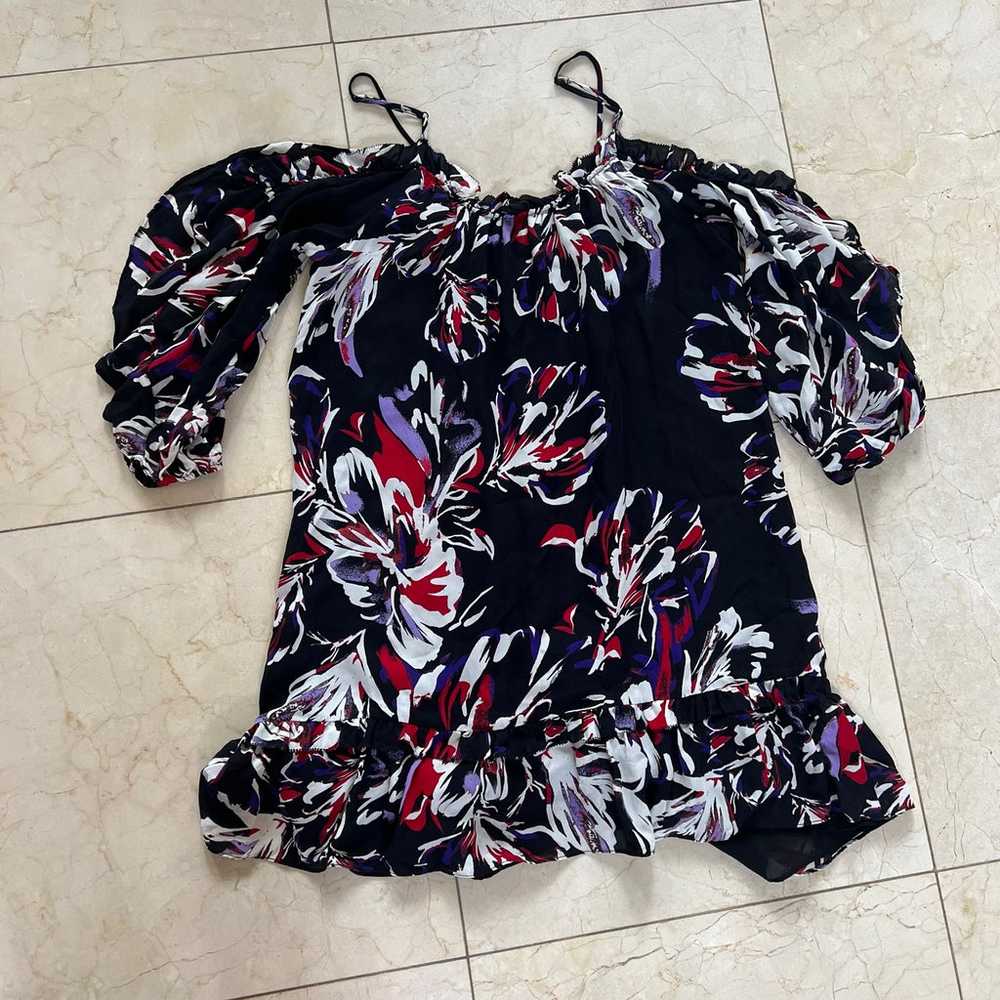 Parker NWOT Size Medium 100% Silk Floral Dress - image 6