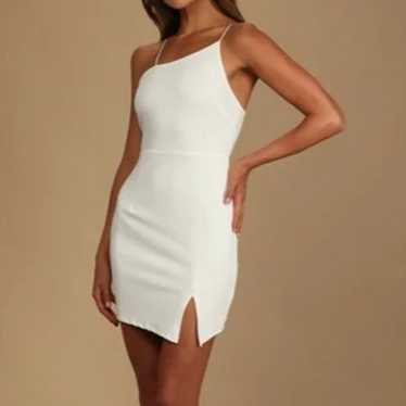 Party for Two Ivory Asymmetrical Bodycon Mini Dre… - image 1