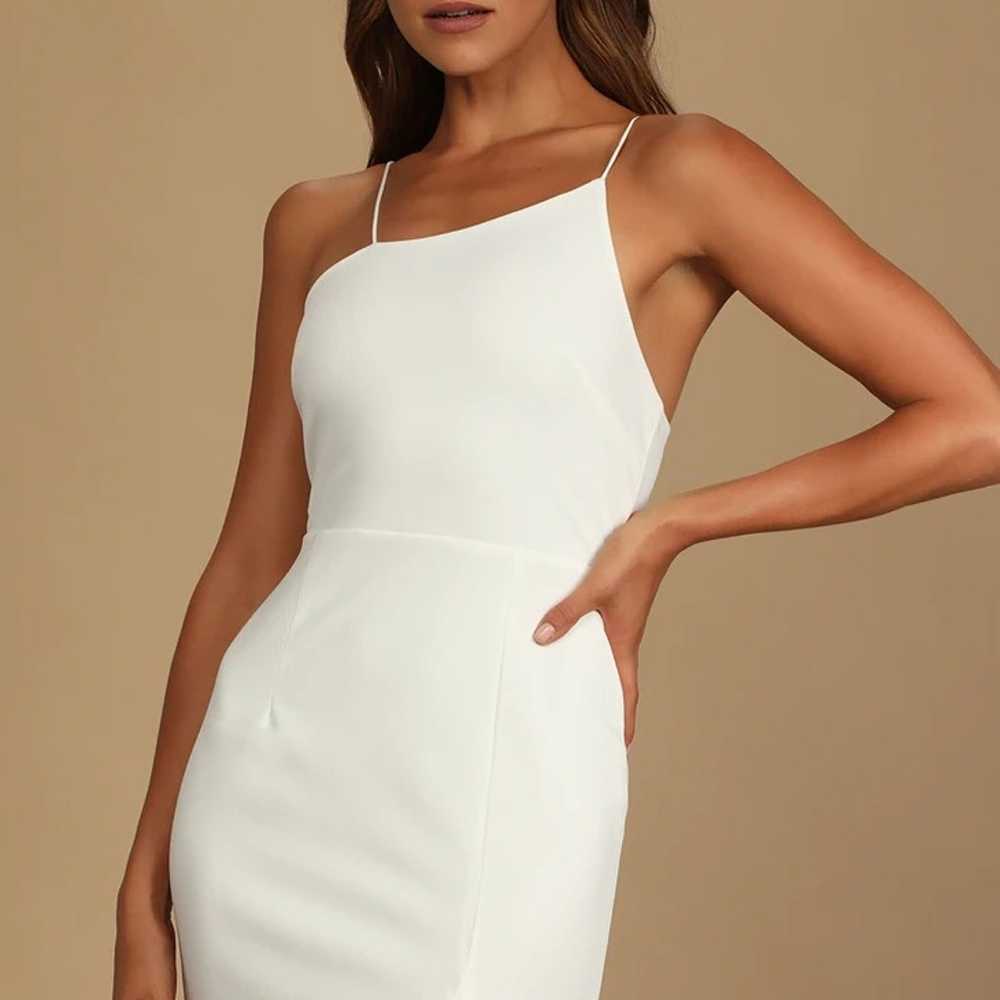 Party for Two Ivory Asymmetrical Bodycon Mini Dre… - image 2