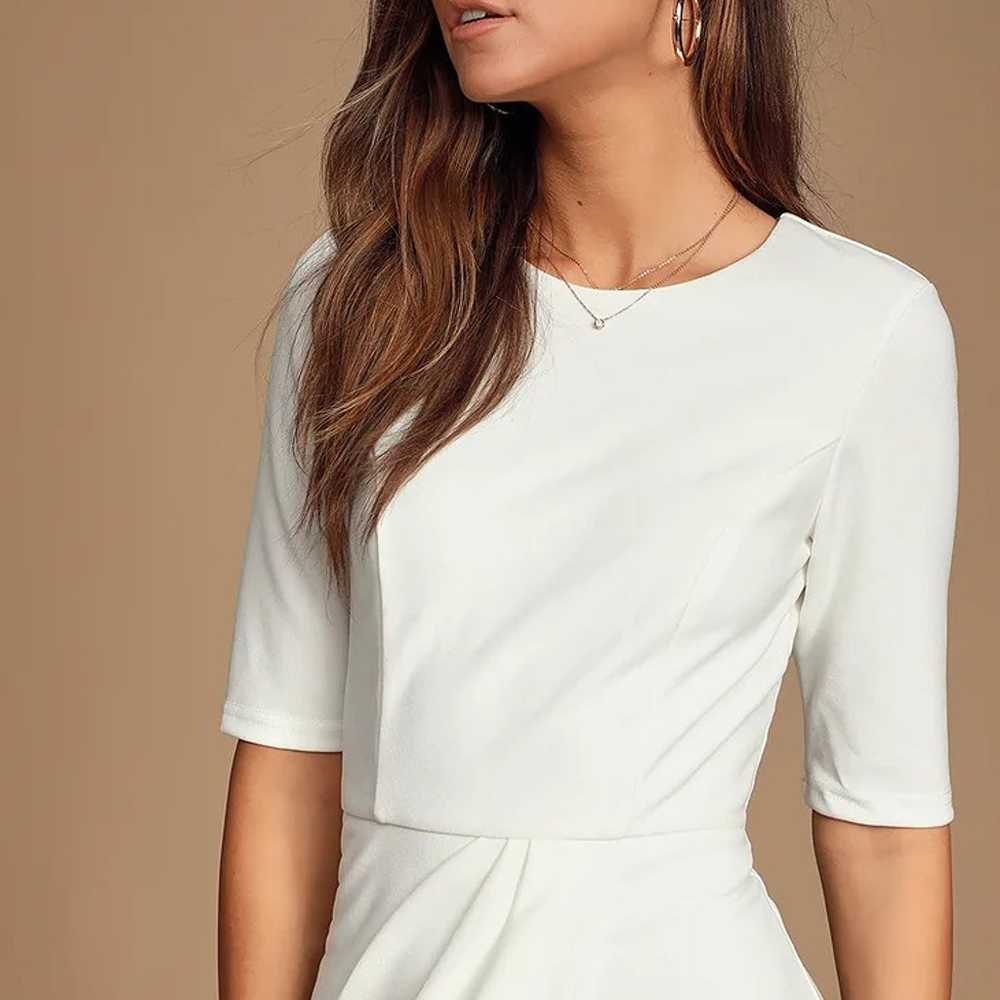 Westwood White Half Sleeve Sheath Dress - image 3
