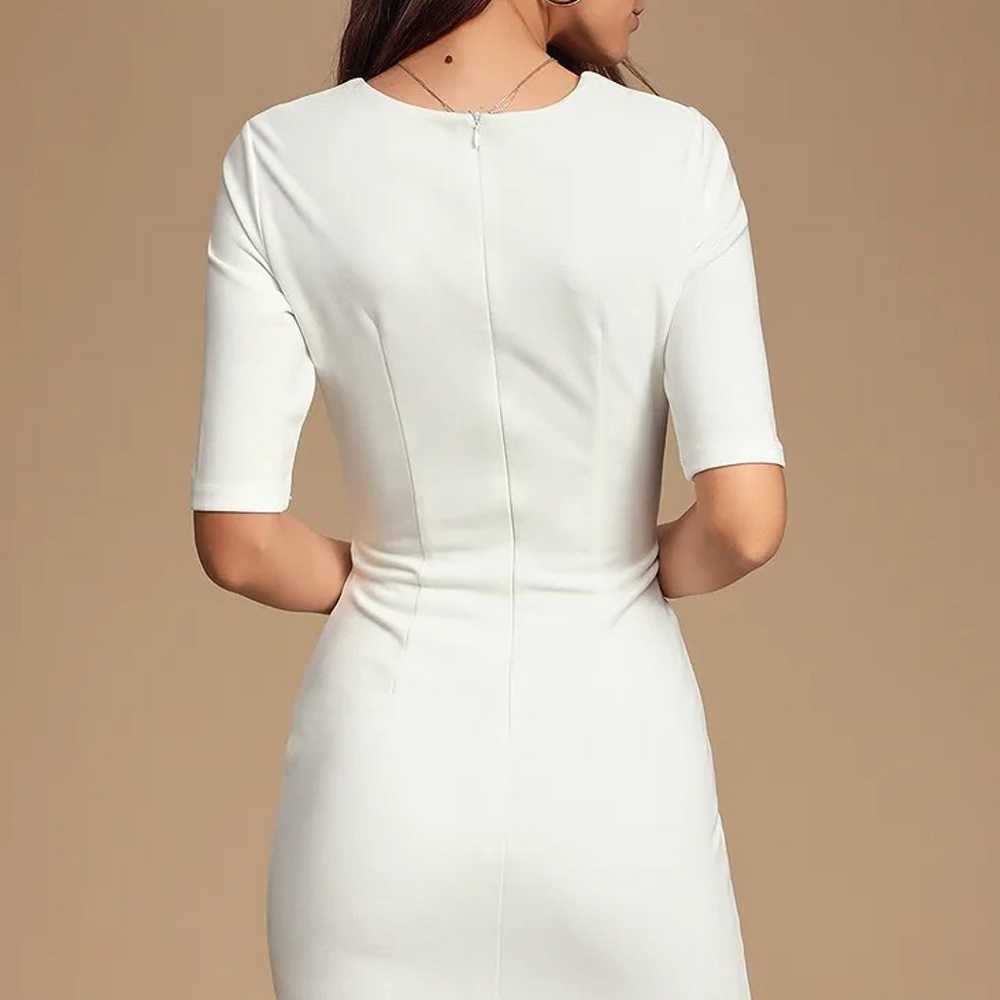 Westwood White Half Sleeve Sheath Dress - image 4