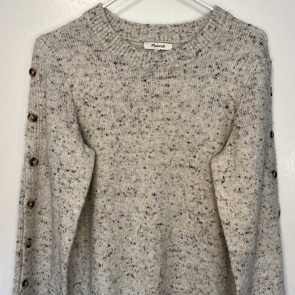 MADEWELL donegal long sleeve knitted button midi … - image 2