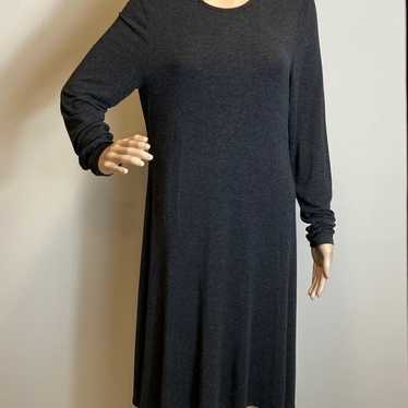 Eileen Fisher long sleeve stretch jersey black dr… - image 1