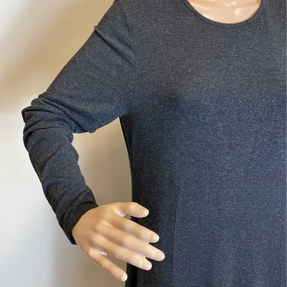 Eileen Fisher long sleeve stretch jersey black dr… - image 2