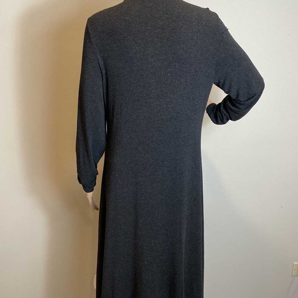 Eileen Fisher long sleeve stretch jersey black dr… - image 4
