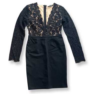 Lulus Swoon-er or Later Black Long Sleeve Lace Dr… - image 1