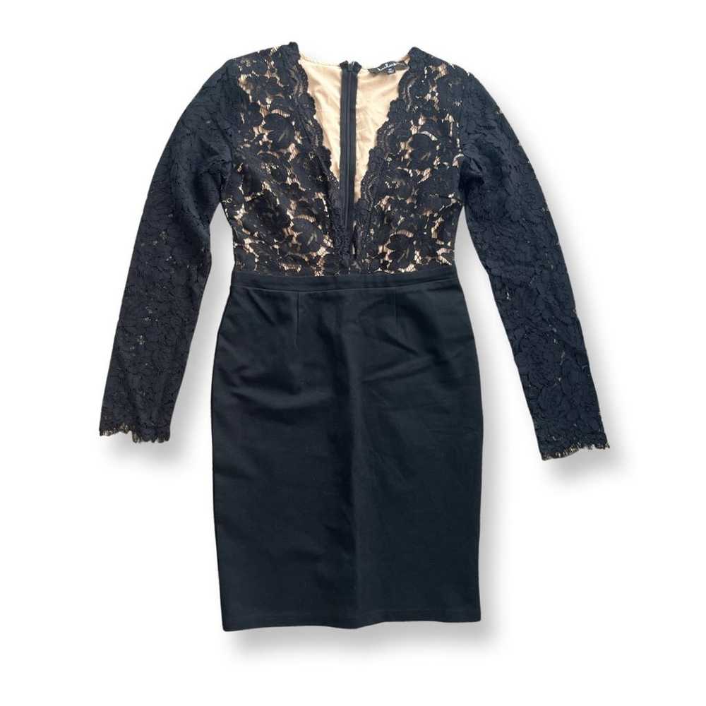 Lulus Swoon-er or Later Black Long Sleeve Lace Dr… - image 2