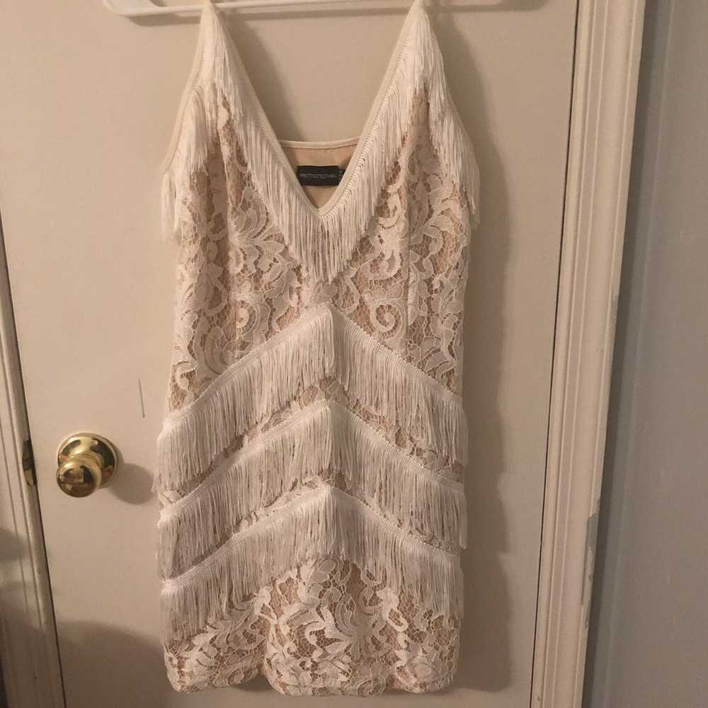 White Lace Tassel Dress - image 2