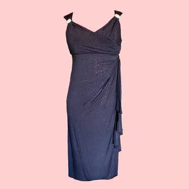 Black Shimmer Sleevless Full Length Evening Gown - image 1