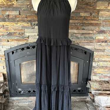 Petal Roz Black Tiered Sleeveless Boho Maxi Dress - image 1