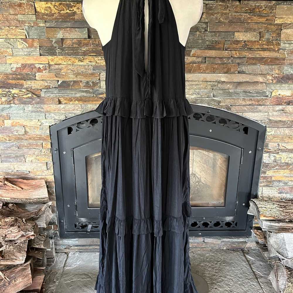 Petal Roz Black Tiered Sleeveless Boho Maxi Dress - image 3