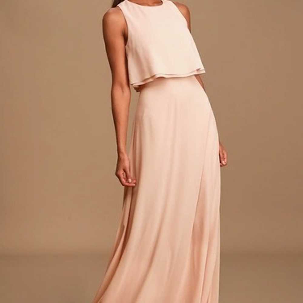 Utterly Enchanting Blush Sleeveless Maxi Dress - image 1
