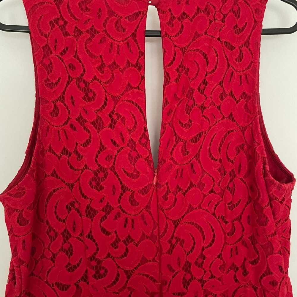 Anthropologie Red Lace Jumpsuit - image 6