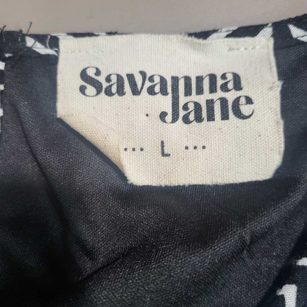 Savanna Jane Black & White Geo Dress With Floral … - image 10