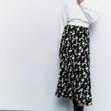 Zara PRINTED MIDI SKIRT - image 1