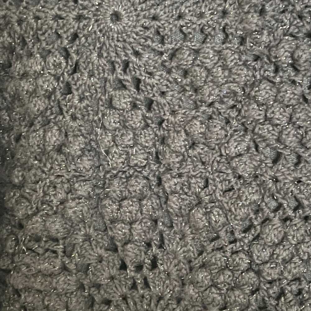 Arden B Black Crochet Dress, Size Large - image 4