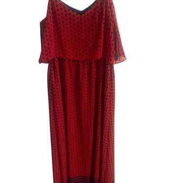 Maxi Dress Ladies Red/black Maxi Dress/sundress -… - image 1