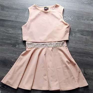 ASOS blush pink fit and flare dress - image 1