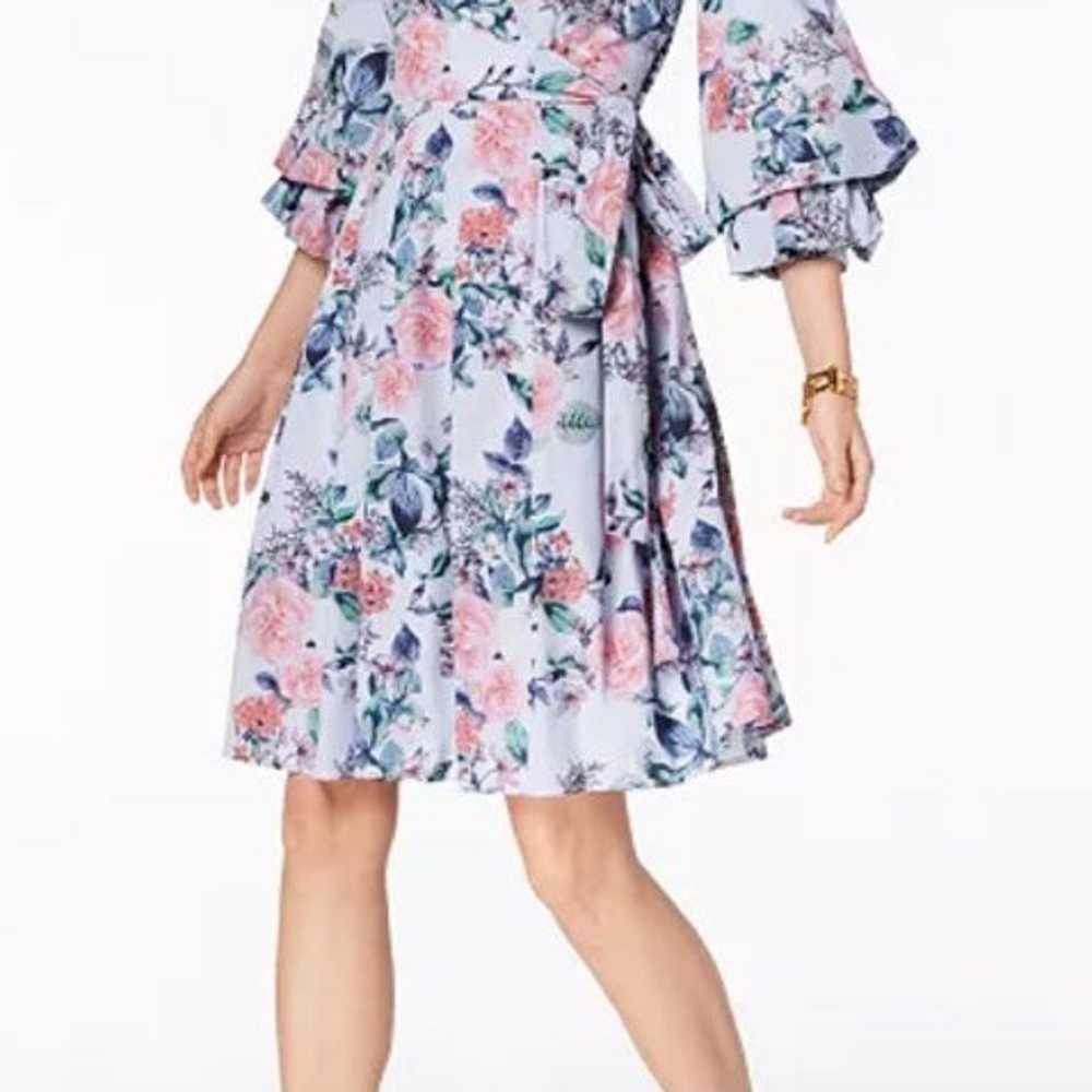 Ivanka Trump Floral Print Cotton Wrap Dress 12 - image 1