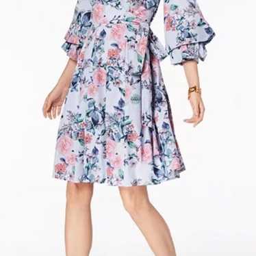 Ivanka Trump Floral Print Cotton Wrap Dress 12 - image 1