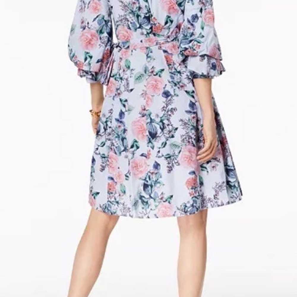 Ivanka Trump Floral Print Cotton Wrap Dress 12 - image 2