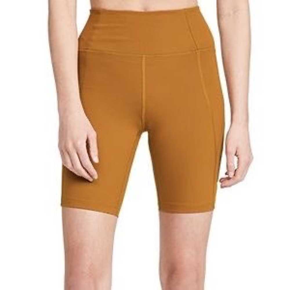 NWT HIGH RISE BIKE SHORTS SADDLE BROWN SMALL1993 - image 2