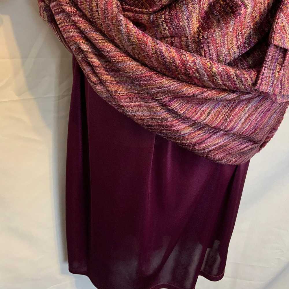 David Meister Soft Knit Dress Purple & Pink - image 11