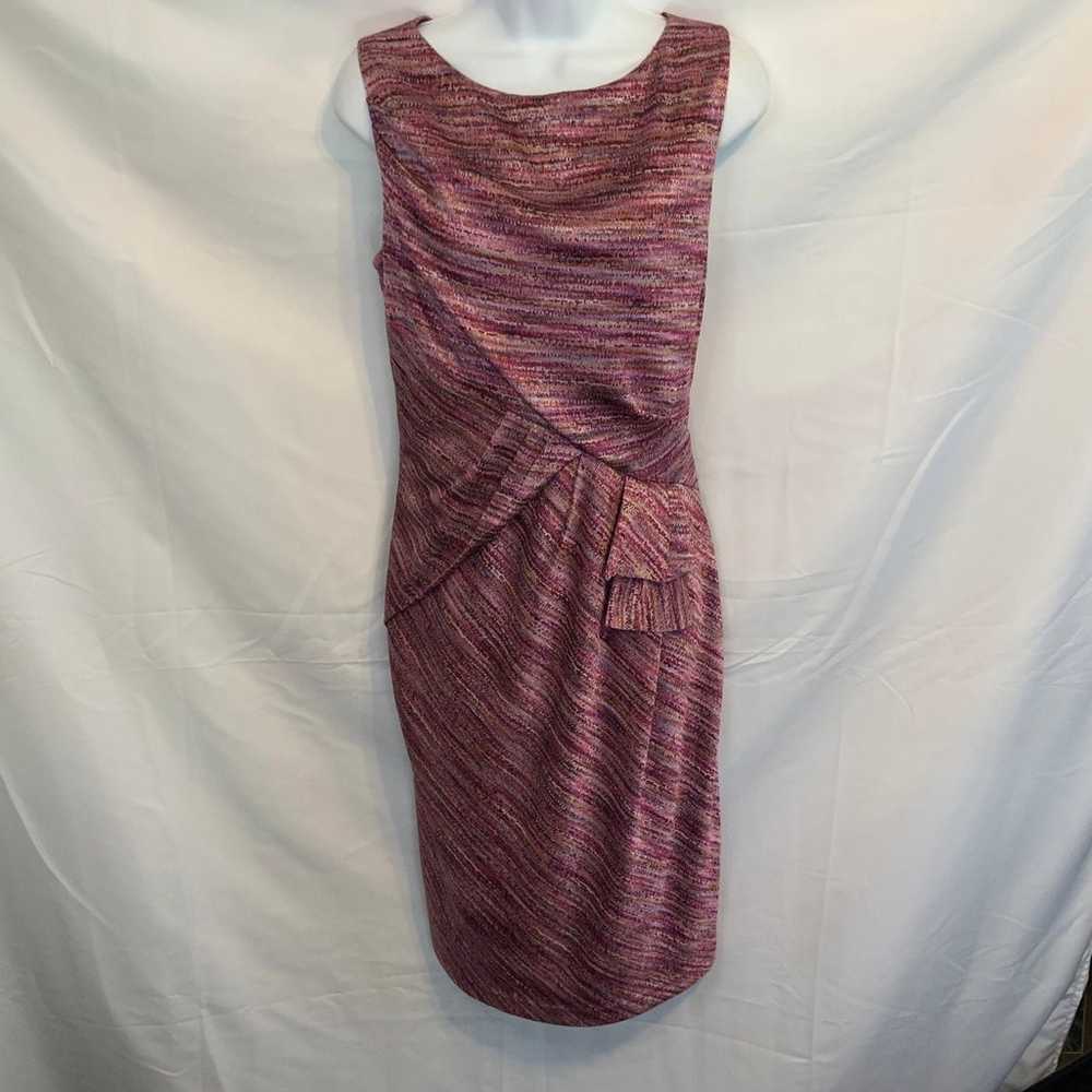 David Meister Soft Knit Dress Purple & Pink - image 2