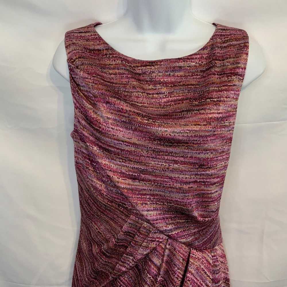 David Meister Soft Knit Dress Purple & Pink - image 3