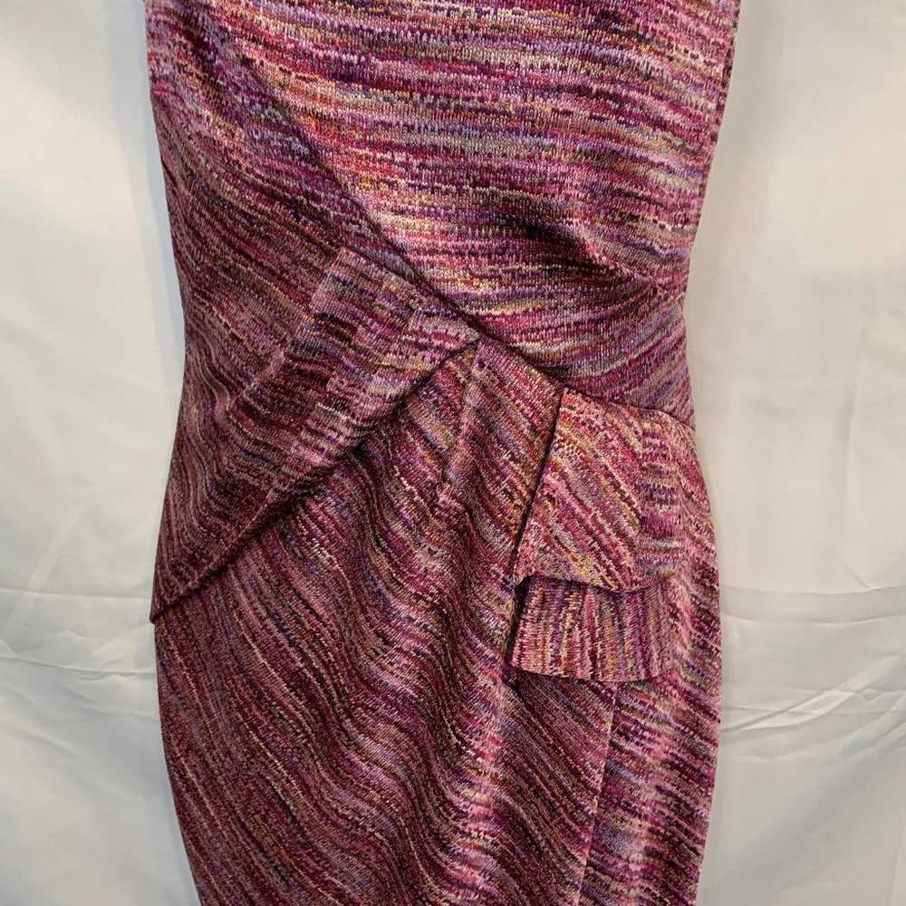 David Meister Soft Knit Dress Purple & Pink - image 4