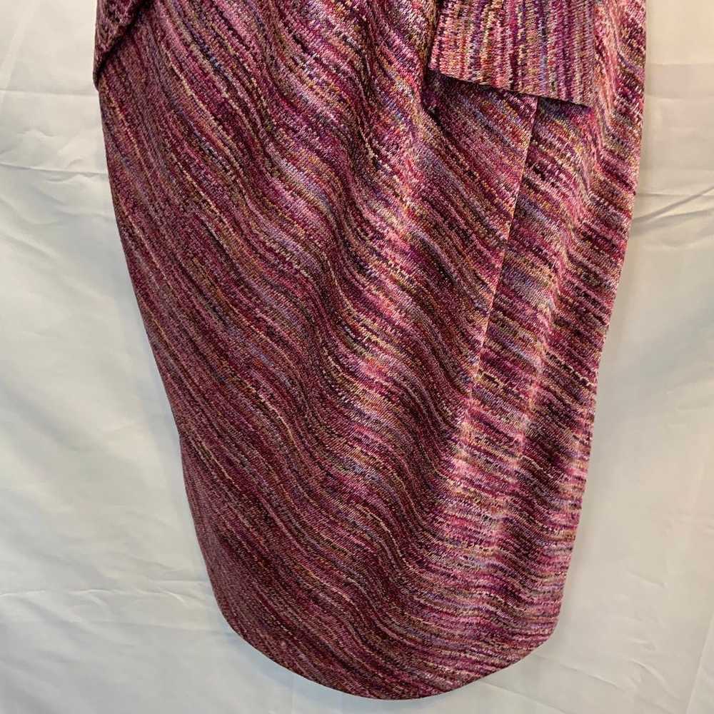 David Meister Soft Knit Dress Purple & Pink - image 5