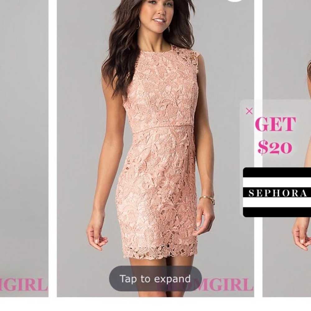 Beautiful pink lace dress - image 1