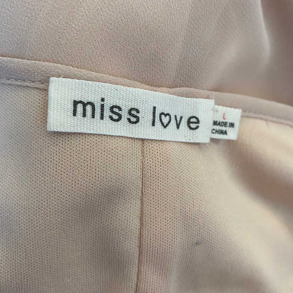 MISS LOVE NWOT tan beige layered  dress - image 2