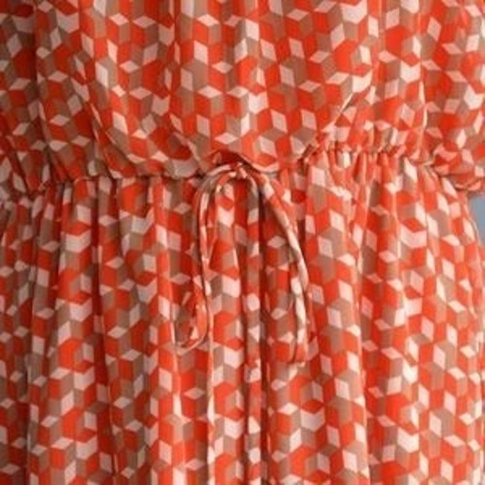 Orange Geometric Pt Dress by Francesca's - image 3