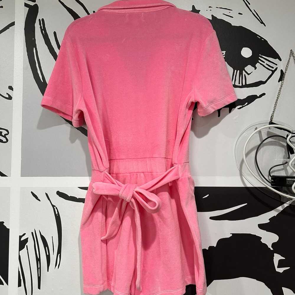 Juicy Couture Pink Velour Romper Shorts - image 5
