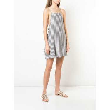 NEW Onia Sasha Metallic Striped Twill Mini Dress L