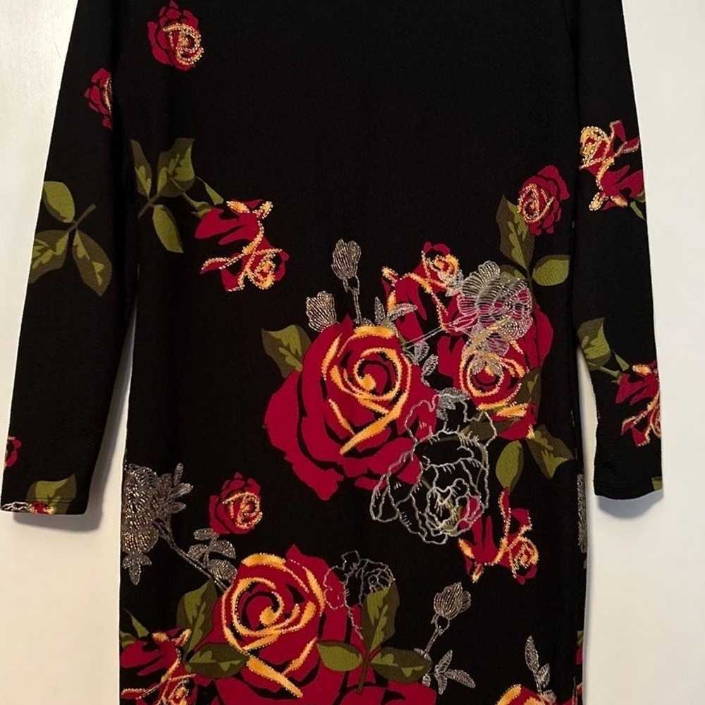 LuLaRoe Debbie Elegant Red Roses Dress - image 2