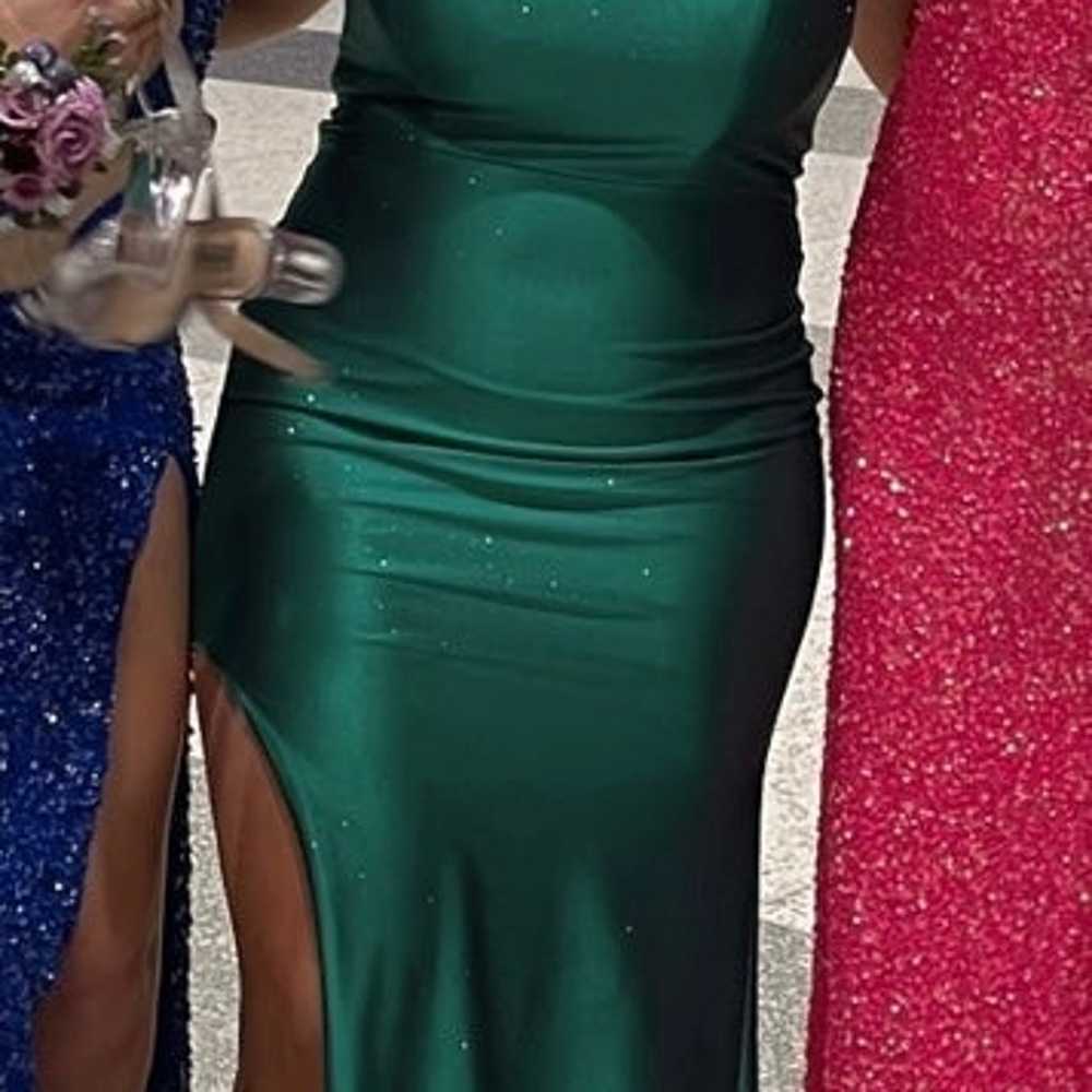 Green prom dress - image 1