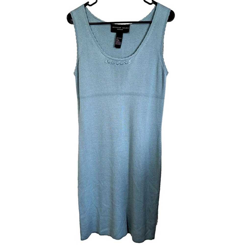 August Silk L 2-piece 100% Silk Tank Dress & Long… - image 2