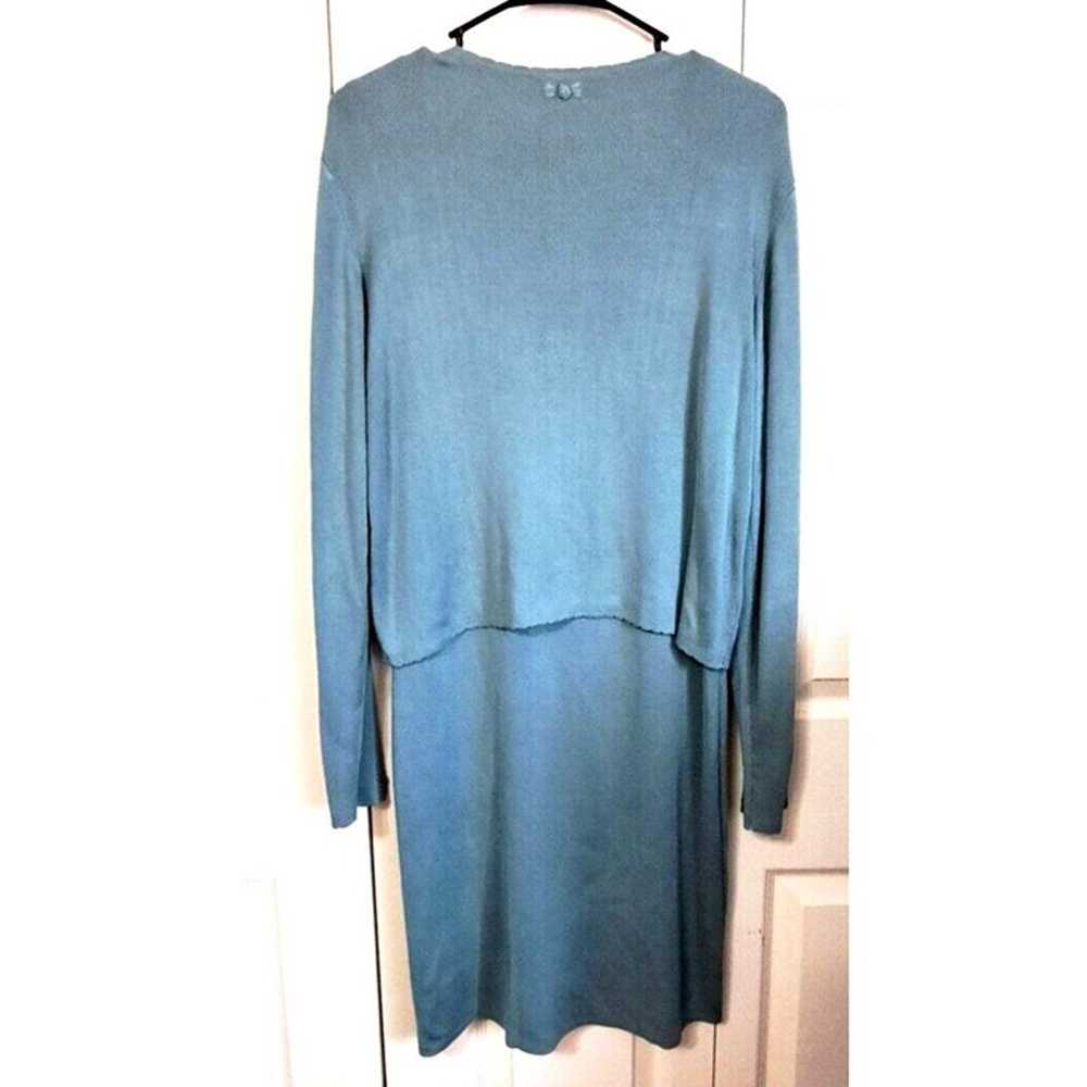 August Silk L 2-piece 100% Silk Tank Dress & Long… - image 6