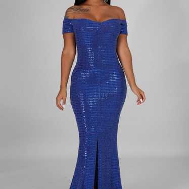 Blue Mermaid Shine Dress