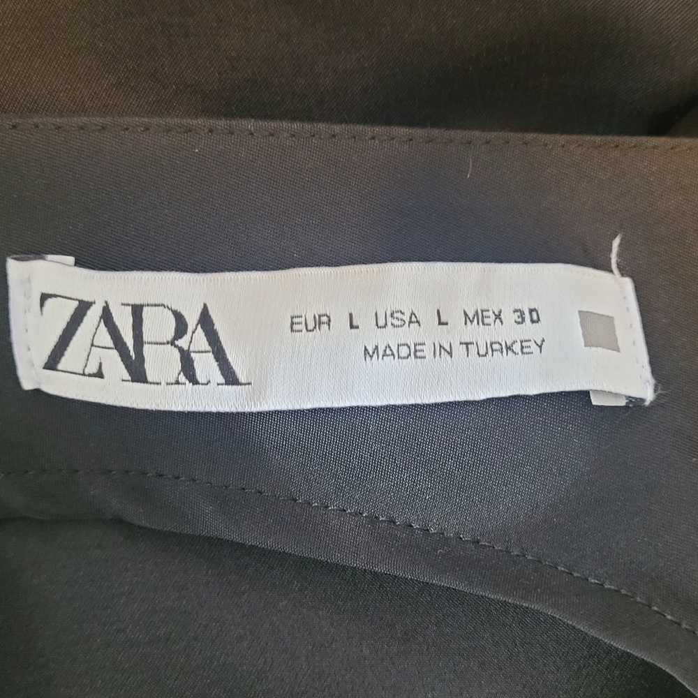 Zara Cut-Out Satin Effect Mini Dress Size Large i… - image 5