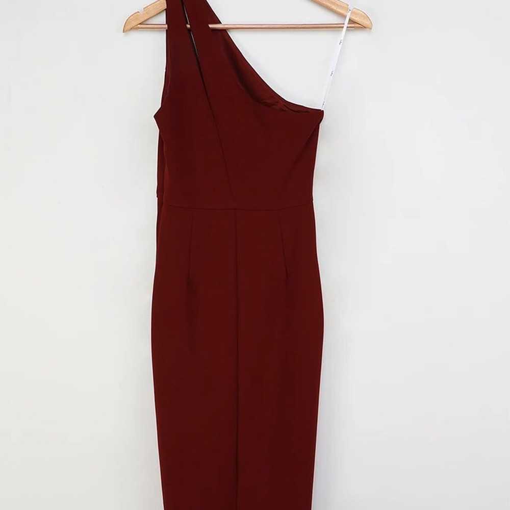 So Flirty Burgundy One-Shoulder Cutout Asymmetric… - image 5