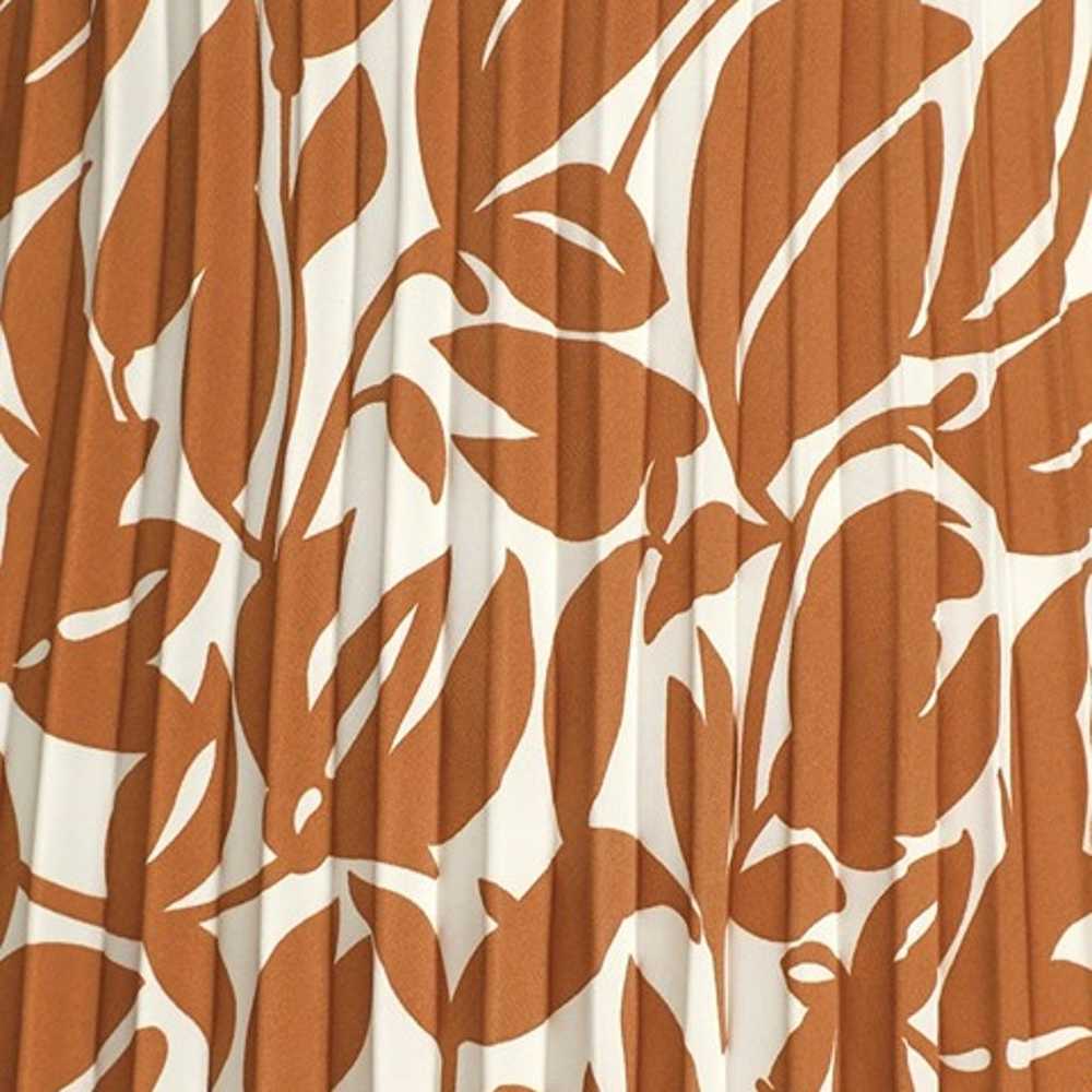 Admiring You Brown and White Floral Print Pleated… - image 5