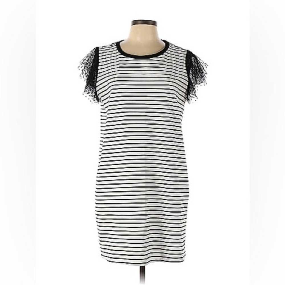 Adrienne Vittadini Black and White Striped Dress - image 1